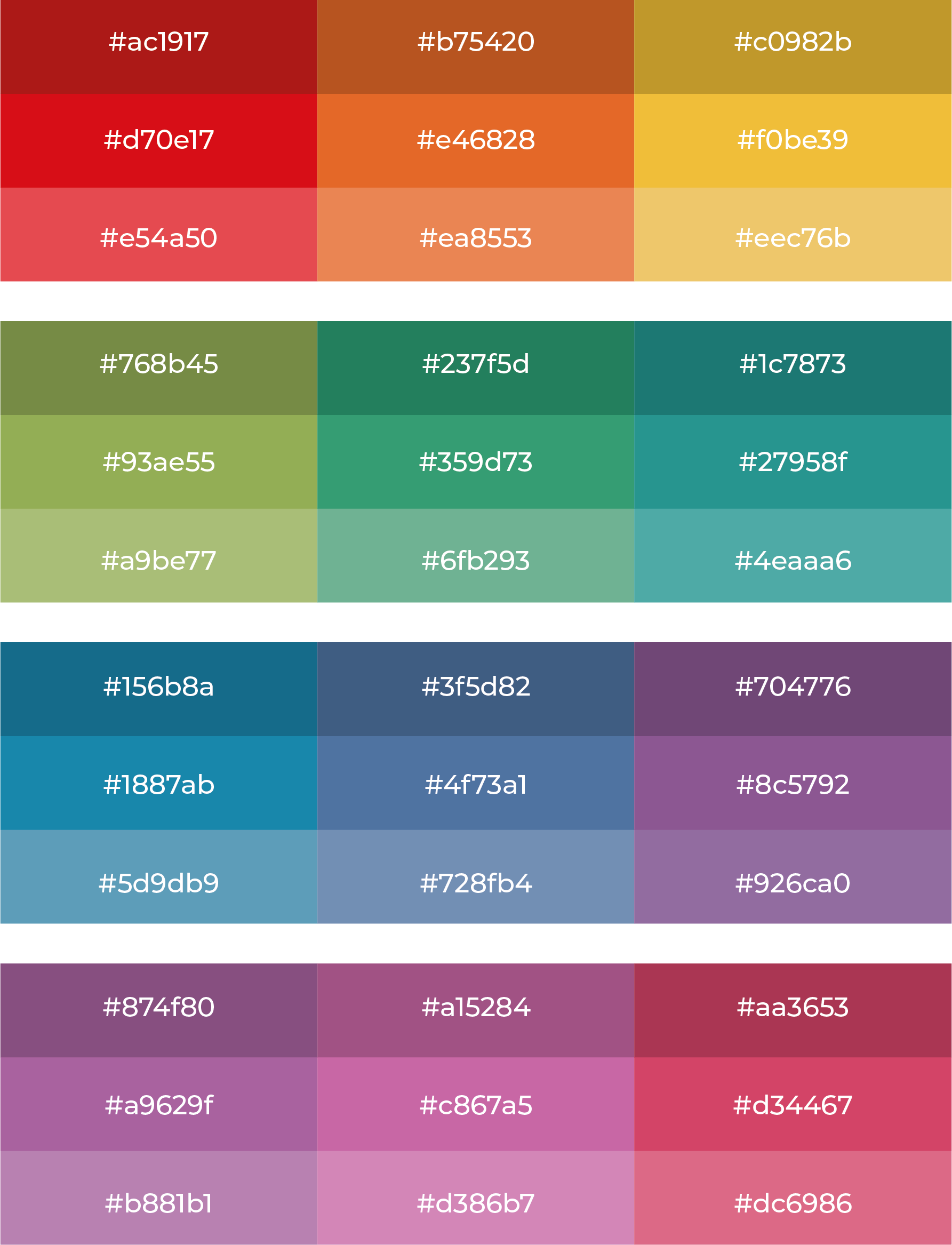 Gamification Academy » PROGRESS color palette – BNG witth shadow CODES hex